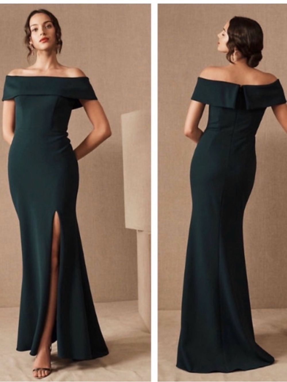 BHLDN Delice Off the Shoulder Crepe Dress